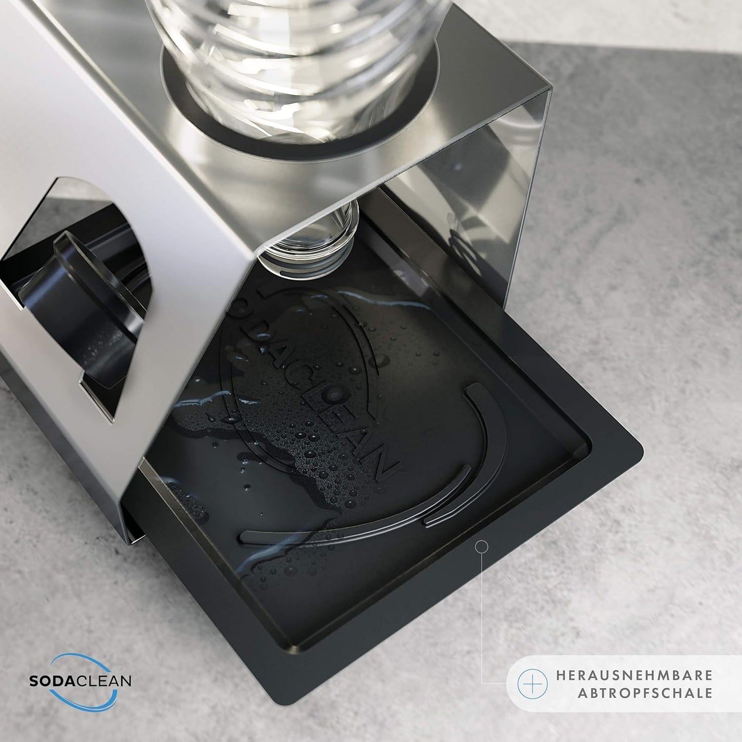 Sodaclean Flaschenhalter 2er mit Abtropfwanne – kompatibel mit SodaStream Duo®, Crystal® & Easy Fuse®