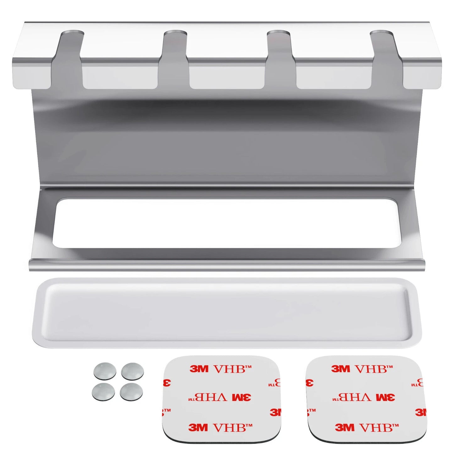 Premium Edelstahl Halter für 4 Aufsteckbürsten – kompatibel mit Oral-B®, Philips Sonicare® & weiteren