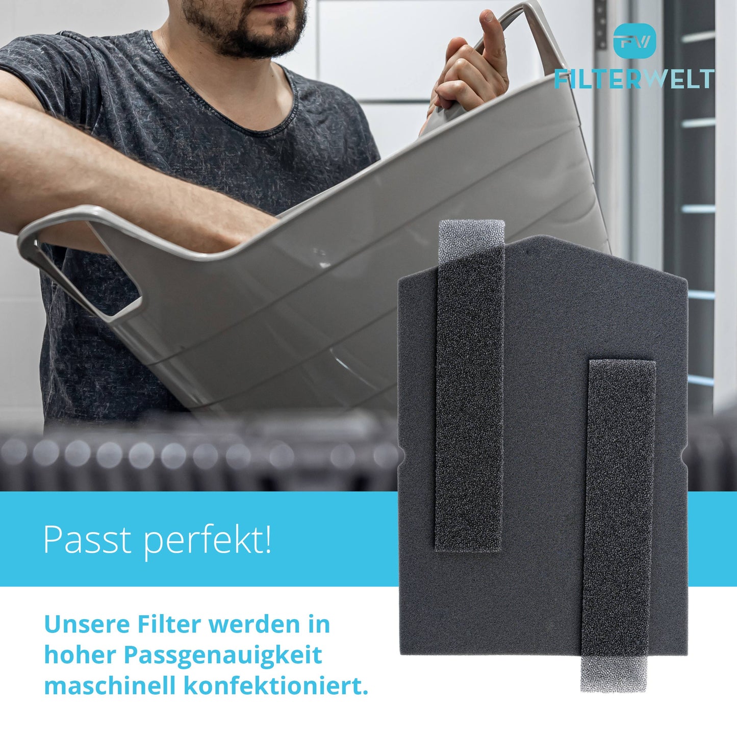 Sockelfilter passt für Miele 6057930 / 9688381 / Filter 9688380 – Flusenfilter